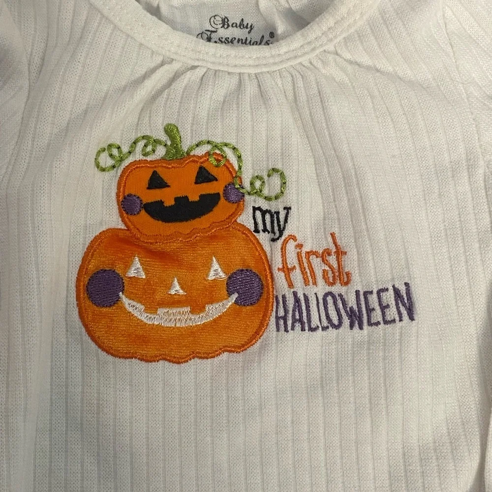 Baby Essentials Halloween Pumpkin Costume - Orange and White‎